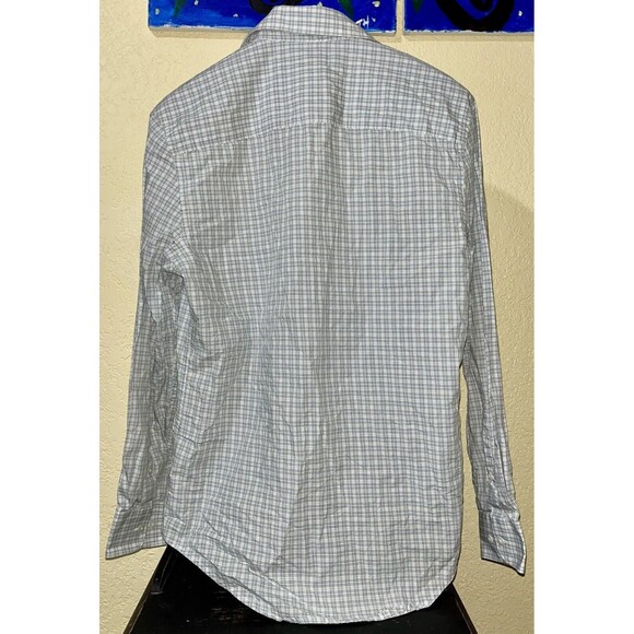 Perry Ellis Shirt Adult Small Button-Up Multicolor Plaid Long Sleeve Mens - Picture 2 of 5